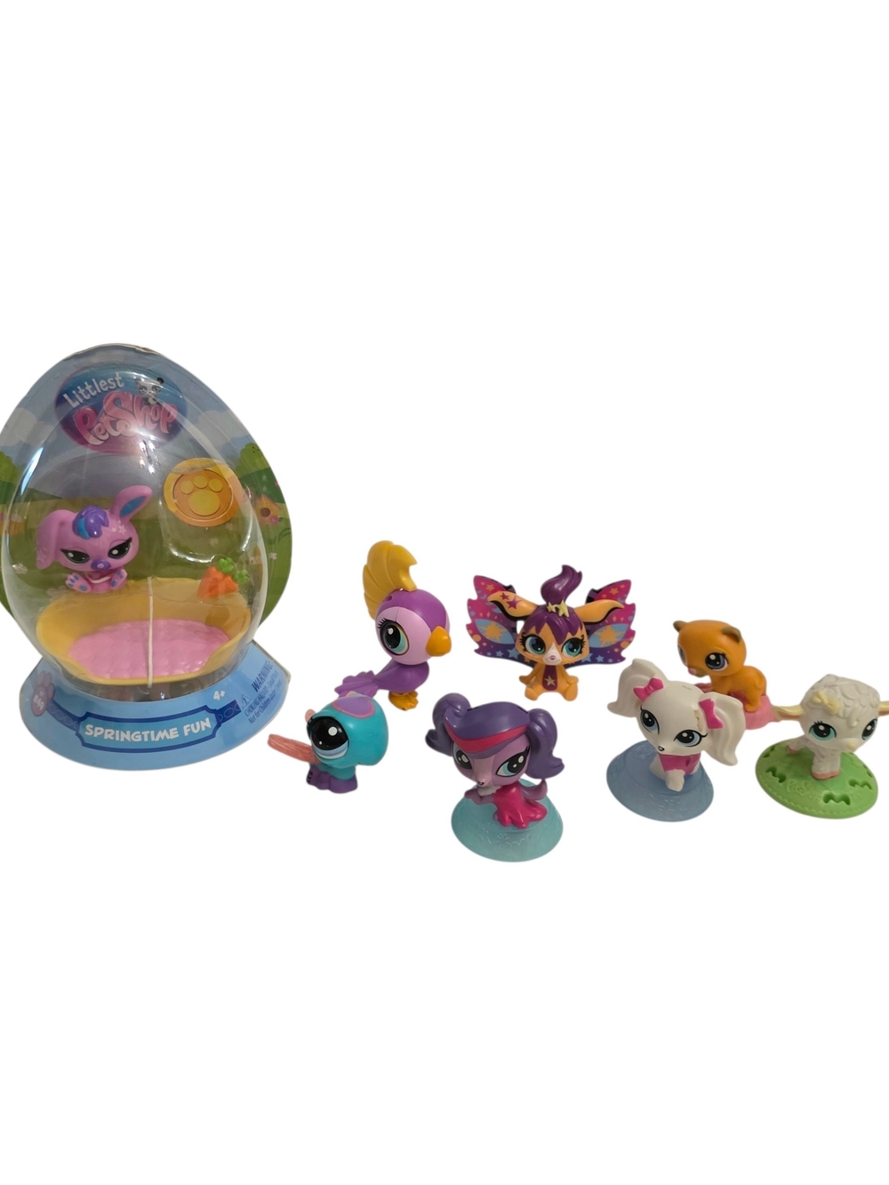 Littlest Pet Shop Lot Of 8 Pets Springtime Fun Magic Motion Lamb Bunny Dog Bird